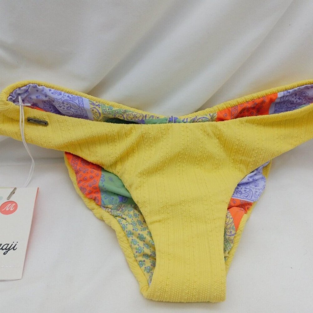 Maaji Women's Standard Bikini Bottoms, Saturn Yellow Journey XL Yellow NWT